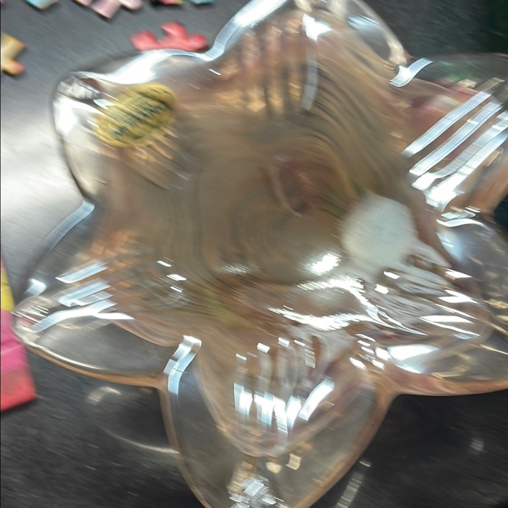 Murano beige flower bowl.  Small